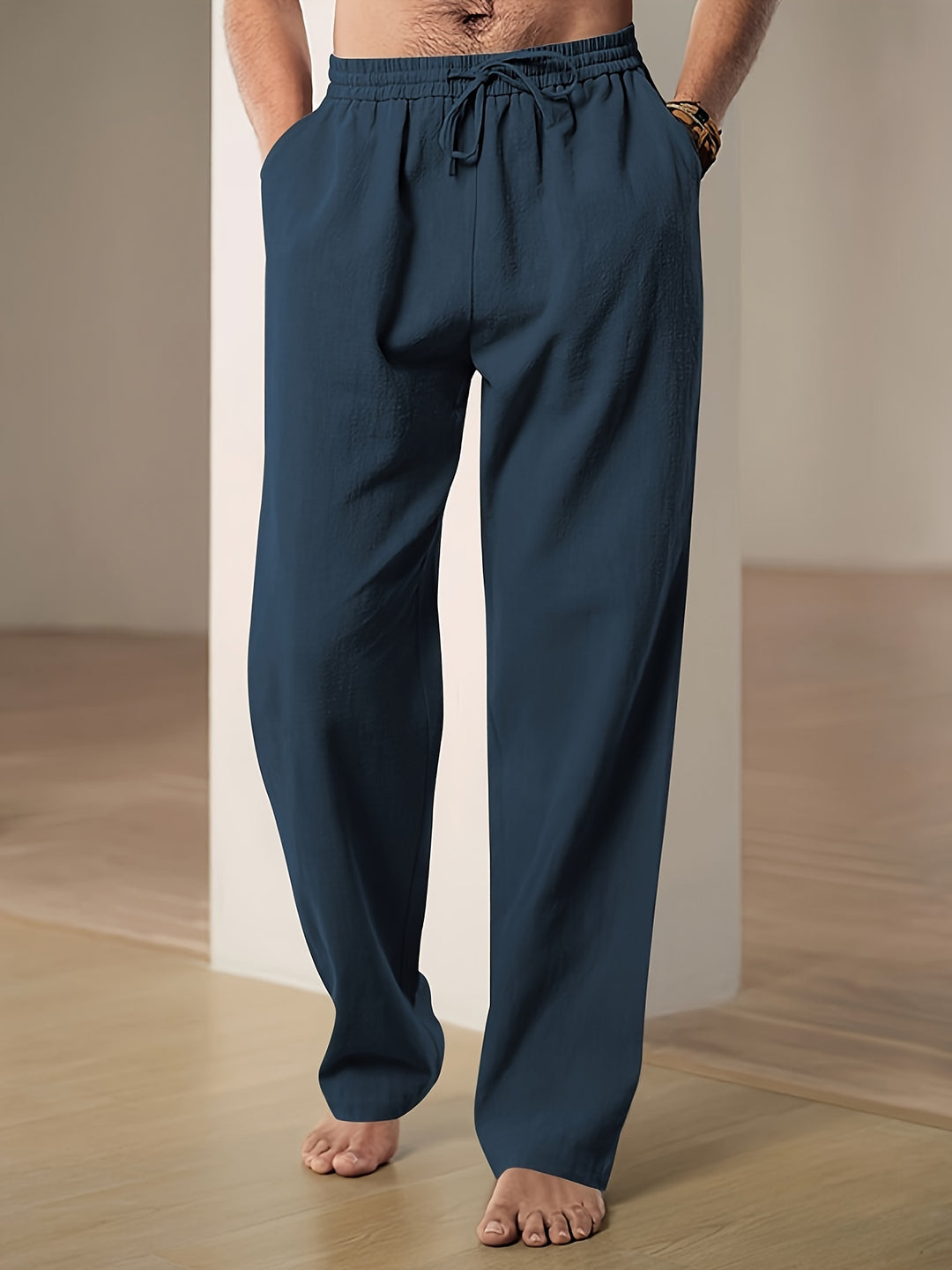 Broek Heren - Wijde Zomerbroek met Elastische Trekkoord | Casual