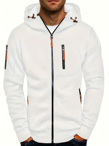 Hoodie Heren - Zip Model met Capuchon en Meerdere Zakken