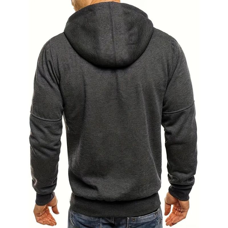 Hoodie Heren - Zip Model met Capuchon en Meerdere Zakken