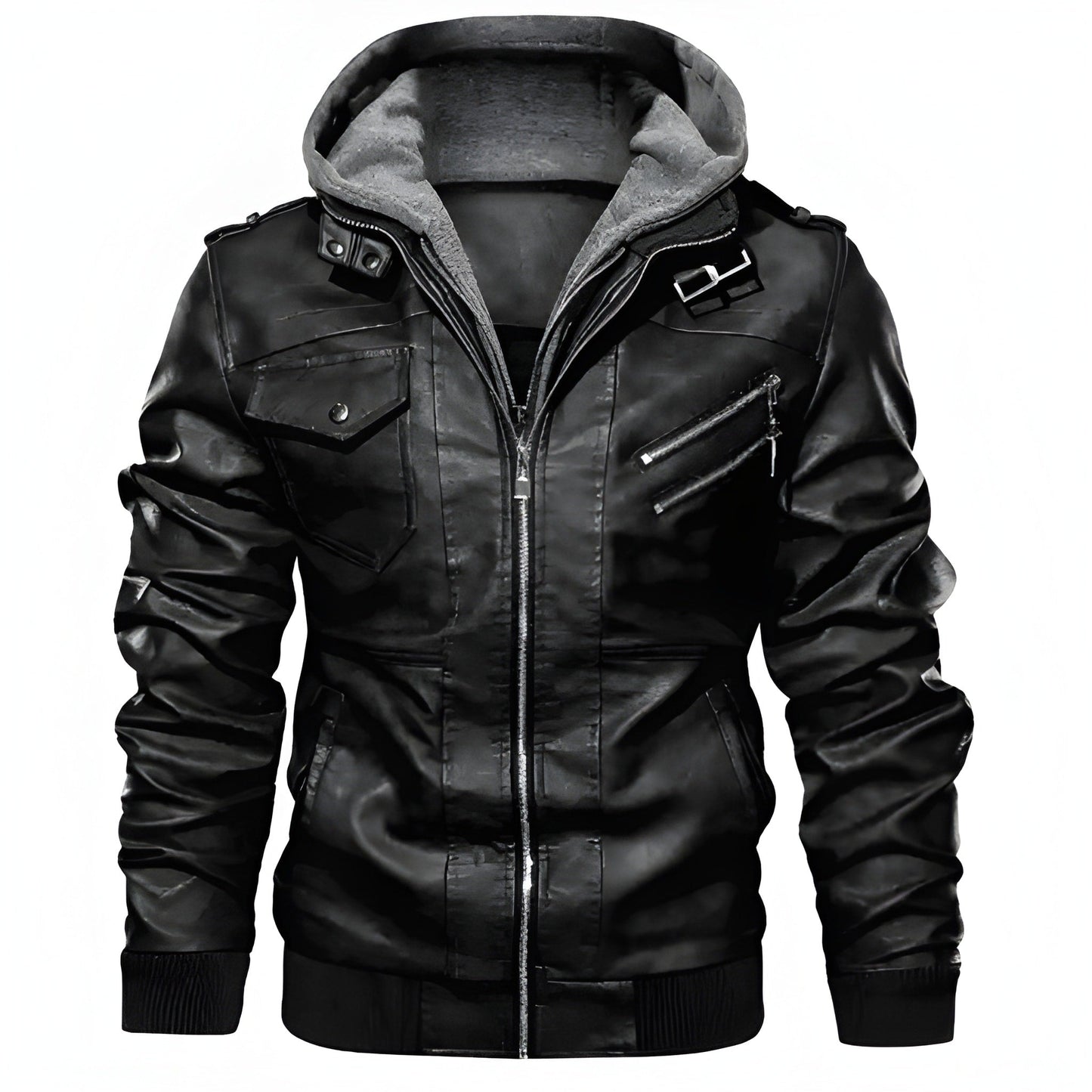 Jas Heren - Biker Stijl met Capuchon | Stoer en Casual
