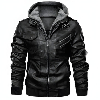Jas Heren - Biker Stijl met Capuchon | Stoer en Casual