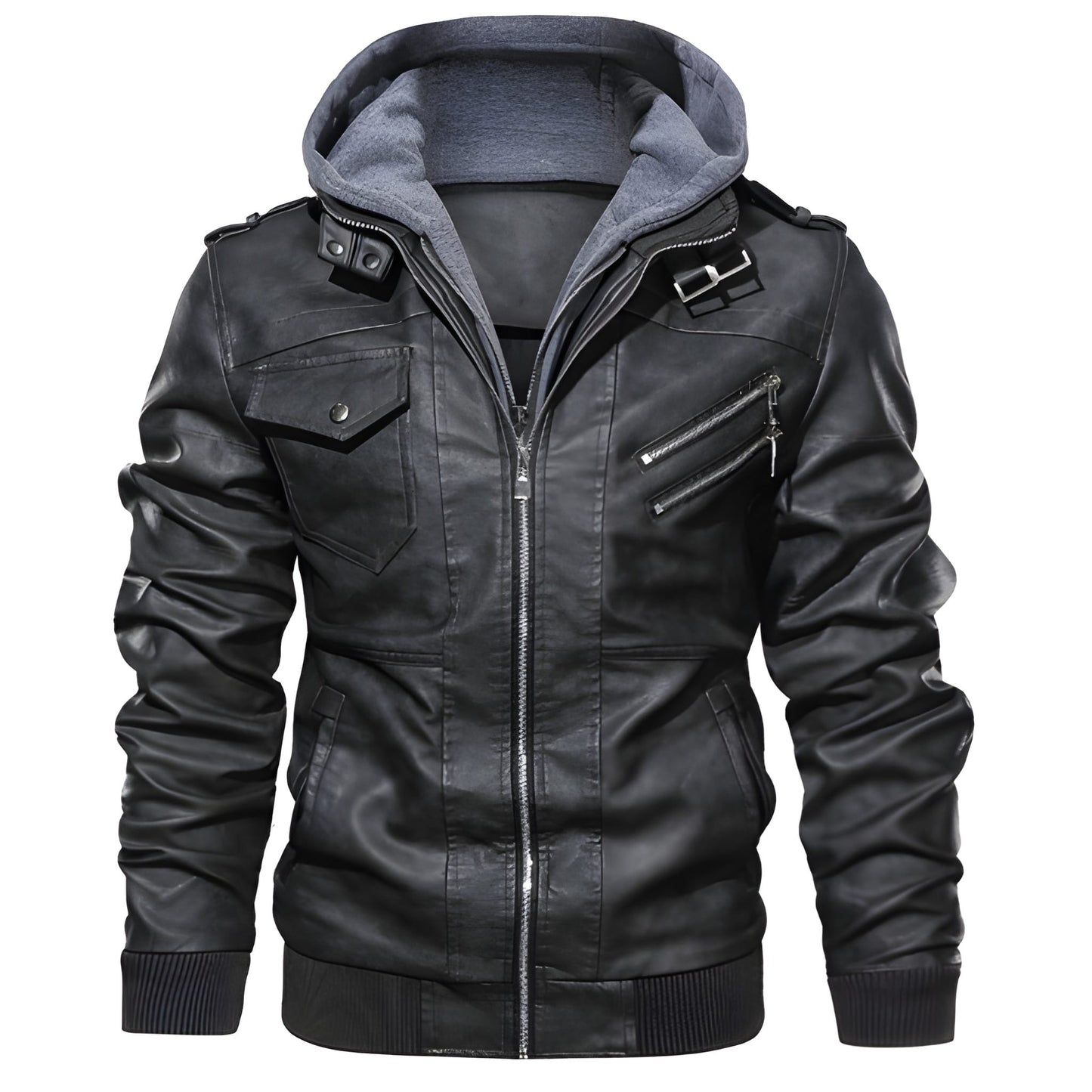 Jas Heren - Biker Stijl met Capuchon | Stoer en Casual