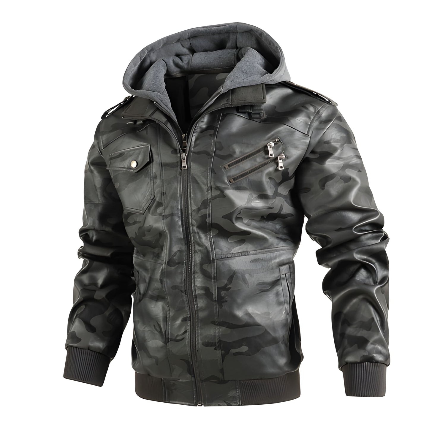 Jas Heren - Biker Stijl met Capuchon | Stoer en Casual