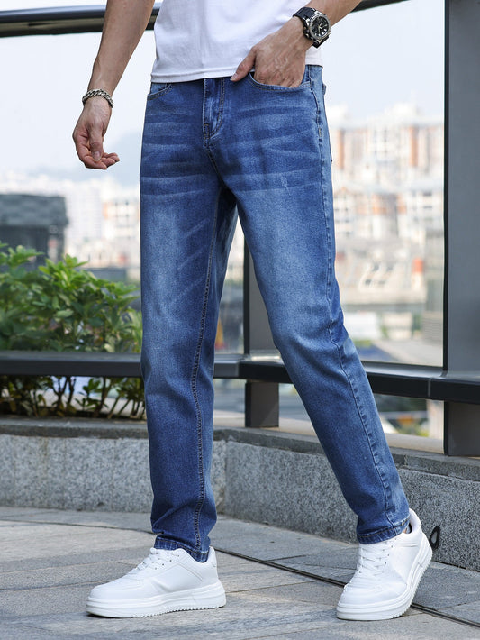 Jeans Heren - Straight Fit met Lichte Wassing | Casual