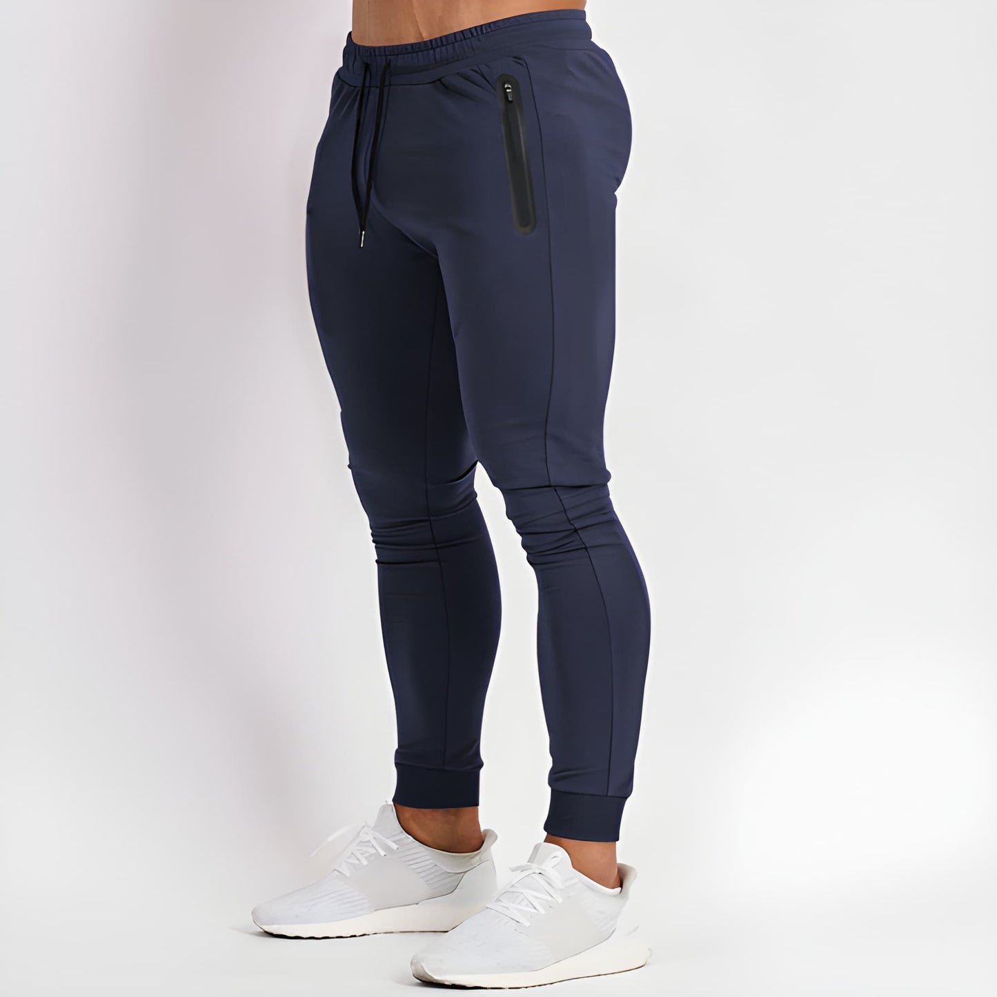 Joggingbroek Heren - Slim Fit met Ritszakken en Ribboorden | Training