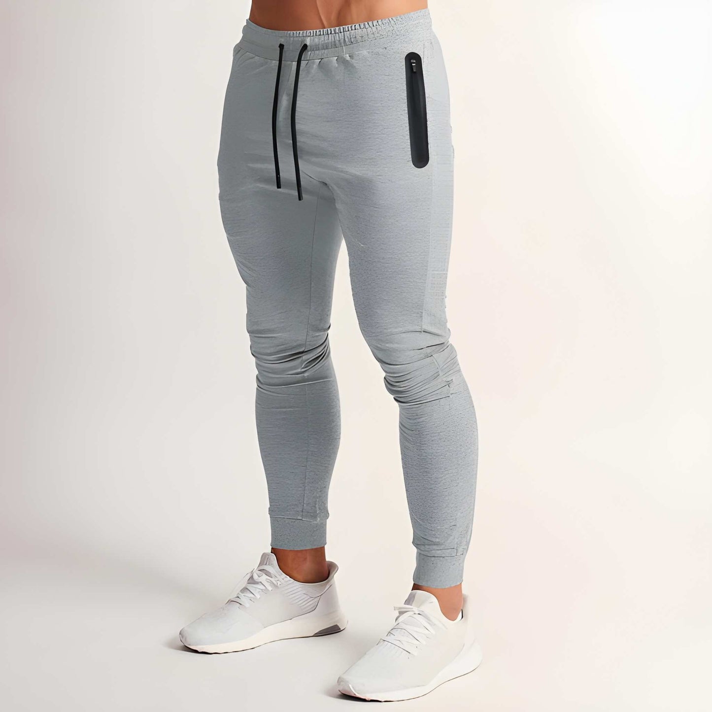 Joggingbroek Heren - Slim Fit met Ritszakken en Ribboorden | Training