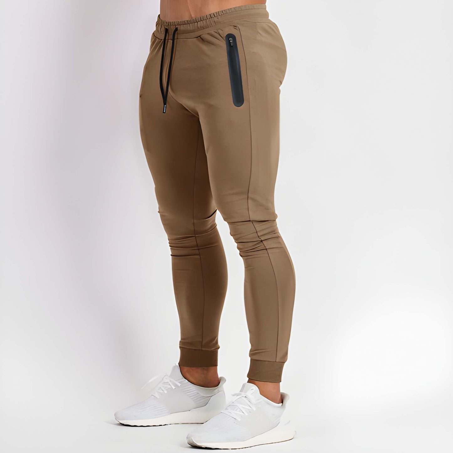 Joggingbroek Heren - Slim Fit met Ritszakken en Ribboorden | Training