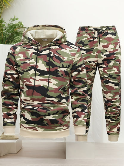 Trainingspak Heren - Hoodie met Joggingbroek Camouflage | Set