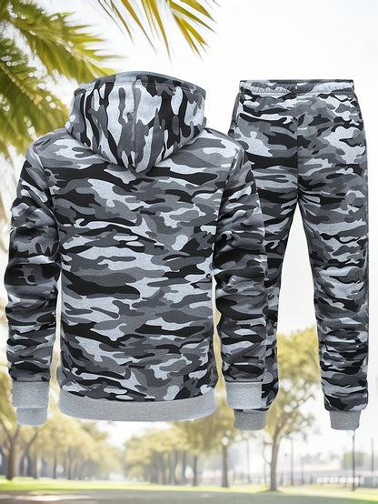 Trainingspak Heren - Hoodie met Joggingbroek Camouflage | Set