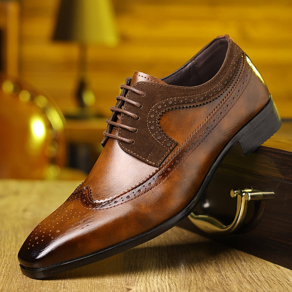 Schoenen Heren - Nette Veterschoen met Brogue Details | Elegant