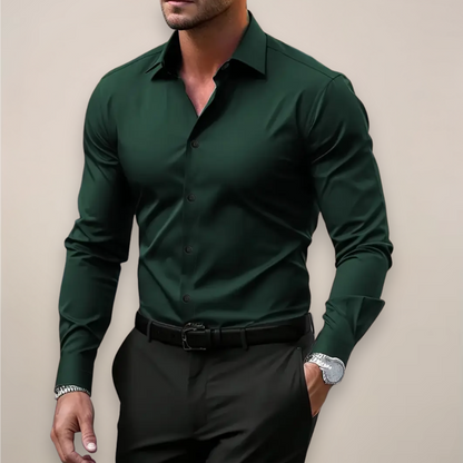 Overhemd Heren - Slim Fit met Lange Mouwen | Stijlvol Zakelijk