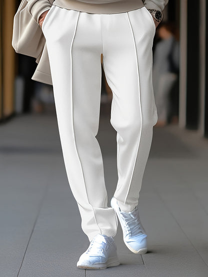 Pantalon Heren - Slim Fit met Naaddetail en Elastische Band | Chique
