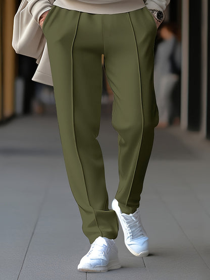 Pantalon Heren - Slim Fit met Naaddetail en Elastische Band | Chique