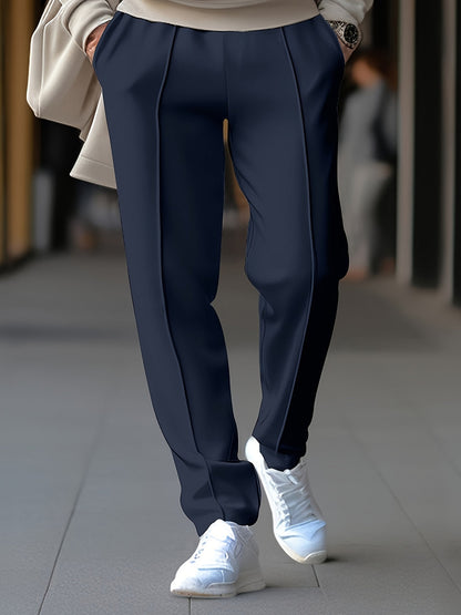 Pantalon Heren - Slim Fit met Naaddetail en Elastische Band | Chique