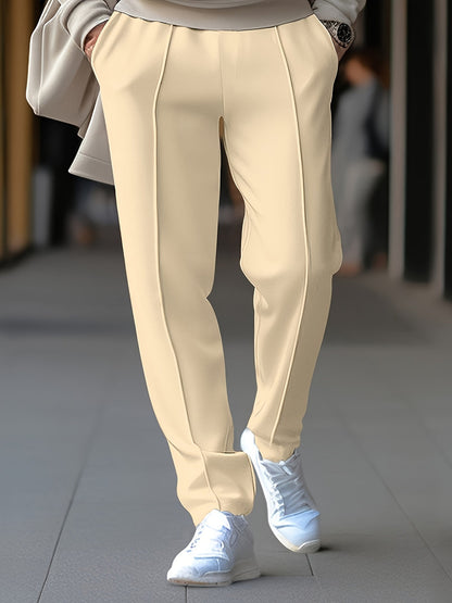 Pantalon Heren - Slim Fit met Naaddetail en Elastische Band | Chique