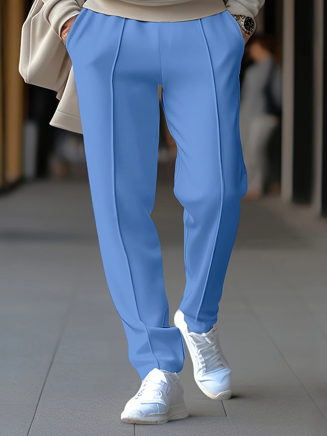 Pantalon Heren - Slim Fit met Naaddetail en Elastische Band | Chique