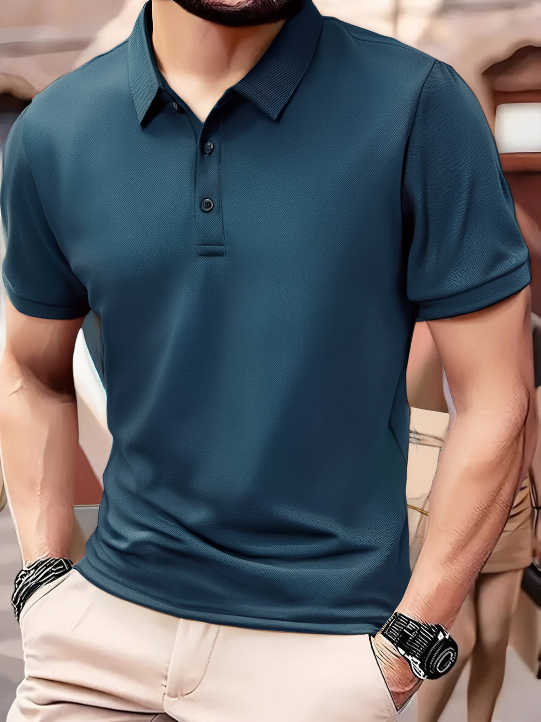 T Shirt Heren - Klassieke Polokraag met Korte Mouwen | Gekleurd