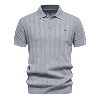 T Shirt Heren - Polokraag met Verticaal Streeppatroon | Modern