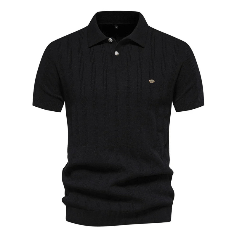 T Shirt Heren - Polokraag met Verticaal Streeppatroon | Modern