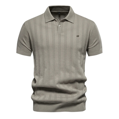 T Shirt Heren - Polokraag met Verticaal Streeppatroon | Modern