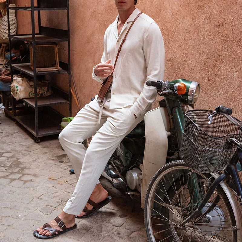 Set Heren - Overhemd met Broek Casual Zomer | Co-ord