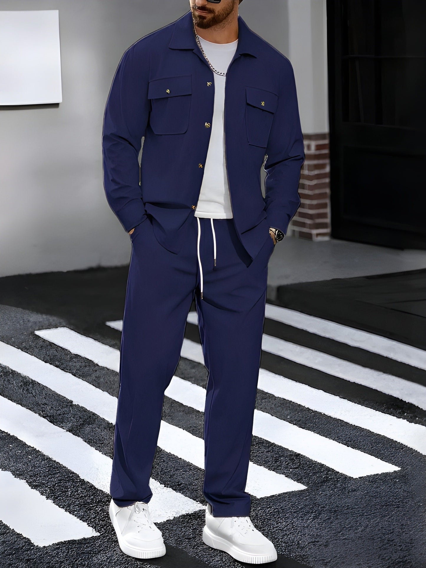 Set Heren - Overshirt met Pantalon Casual Streetwear | Co-ord