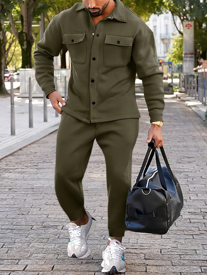 Set Heren - Overshirt met Joggingbroek Casual | Co-ord