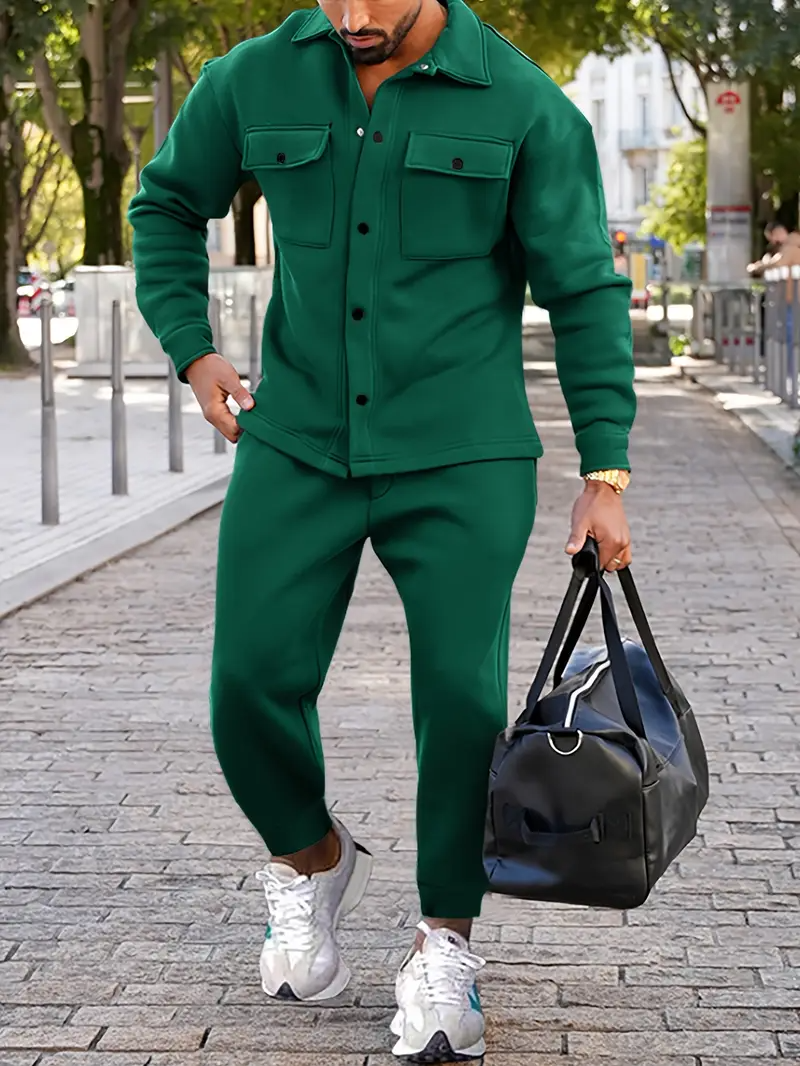 Set Heren - Overshirt met Joggingbroek Casual | Co-ord