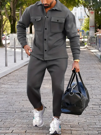 Set Heren - Overshirt met Joggingbroek Casual | Co-ord