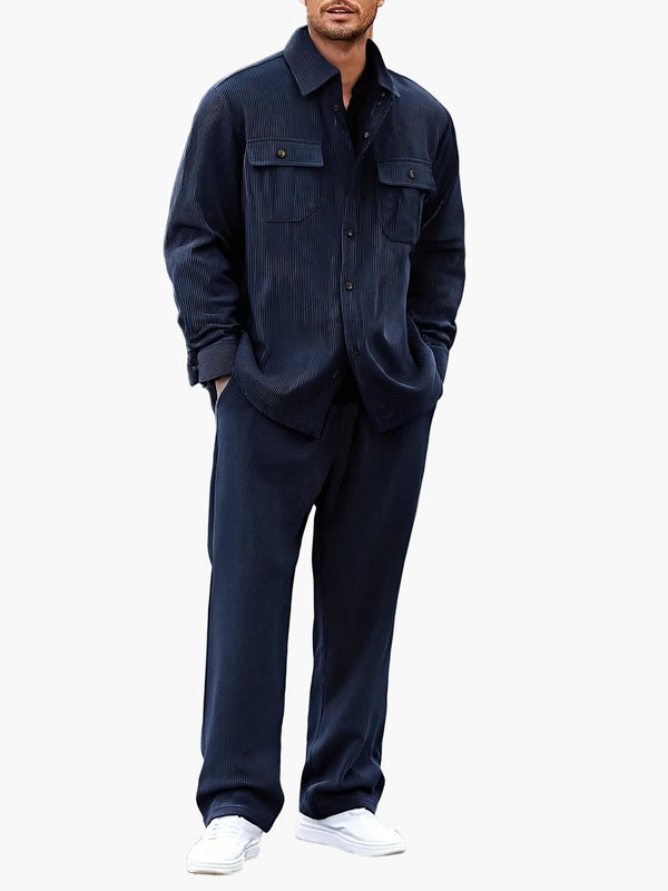Co-ord Set Heren - Overhemdjack met Rechte Broek | Smart Casual
