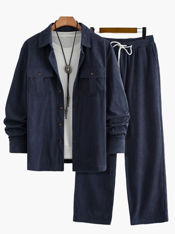Co-ord Set Heren - Overhemdjack met Rechte Broek | Smart Casual