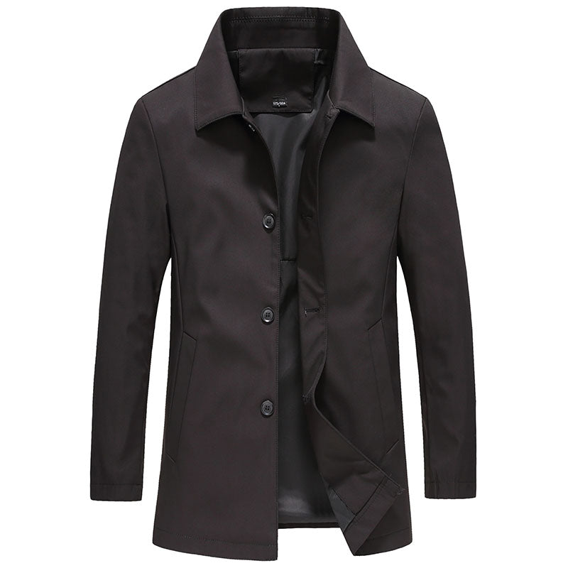 Jas Heren - Casual Overjas met Revers en Knoopsluiting | Chique