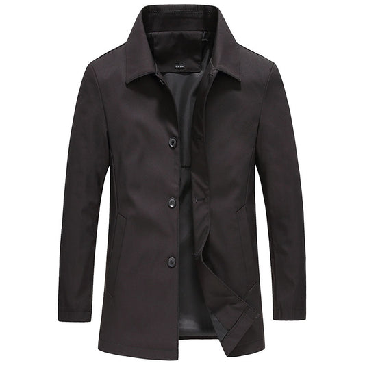 Jas Heren - Casual Overjas met Revers en Knoopsluiting | Chique