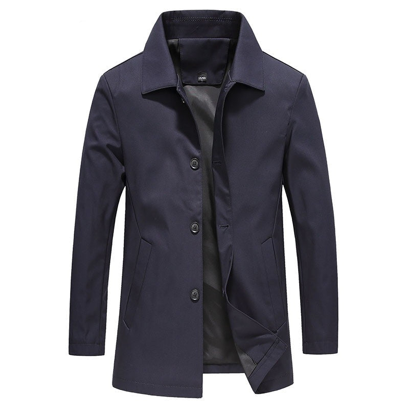 Jas Heren - Casual Overjas met Revers en Knoopsluiting | Chique
