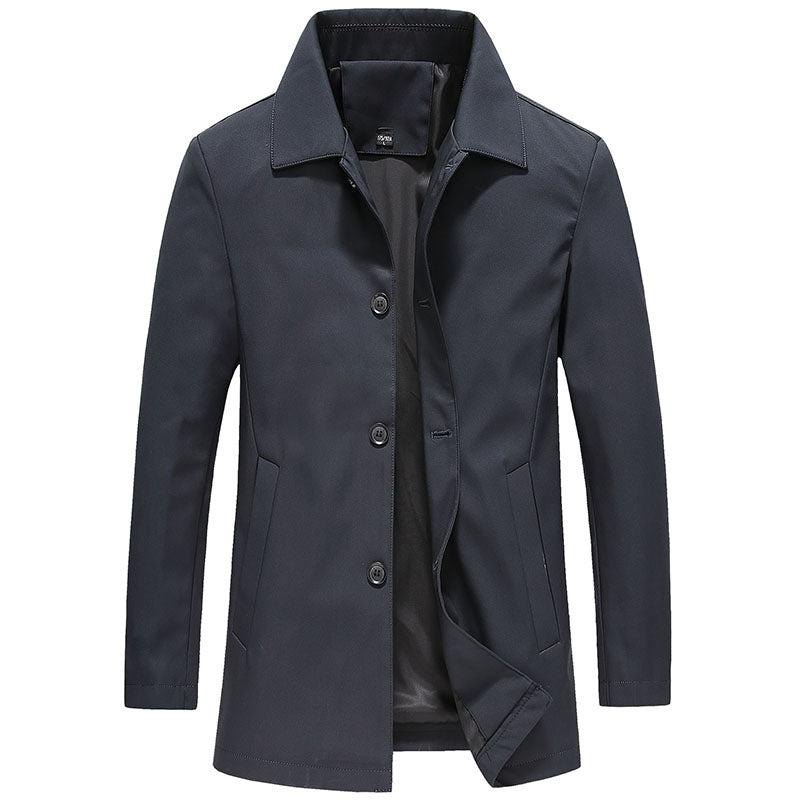 Jas Heren - Casual Overjas met Revers en Knoopsluiting | Chique