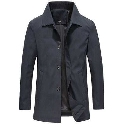 Jas Heren - Casual Overjas met Revers en Knoopsluiting | Chique