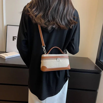 Tas Dames - Compacte Vanity Stijl met Rits en Schouderband | Chic