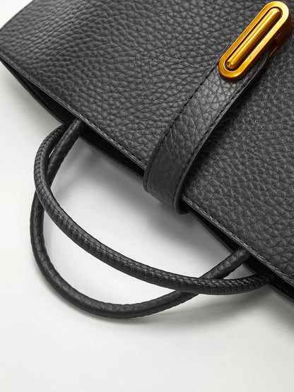 Tas Dames - Ruime Tote met Goudkleurig Slotdetail en Tophandvat | Chic