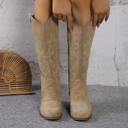 Iris - Dames Cowboylaarzen voor de Herfst met Hoge Schacht