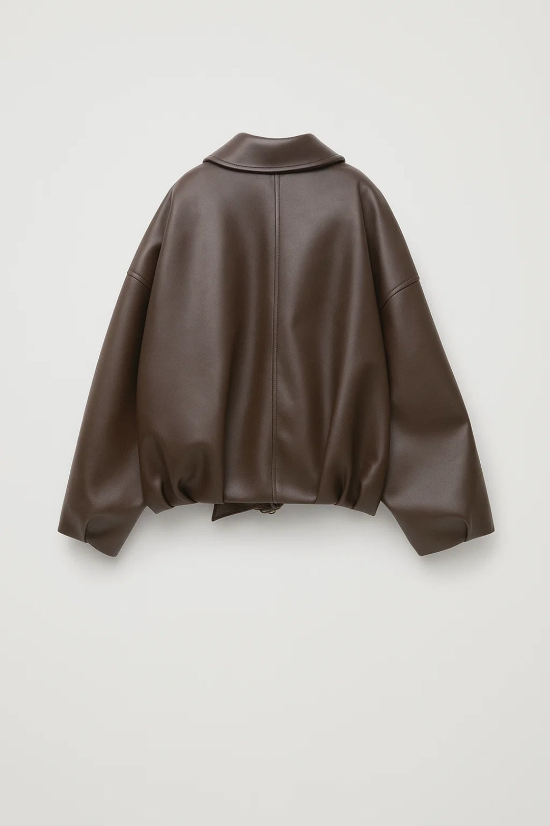 Iris - Dames Oversized Jas Leren Stijl voor de Herfst met Ritssluiting en Kraag