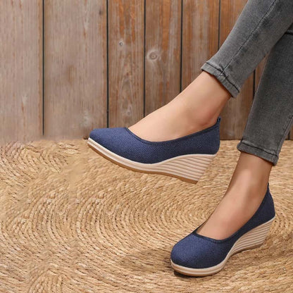 Iris - Elegante Orthopedische Sandalen Dames met Wigzool en Instapmodel
