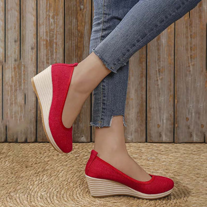 Iris - Elegante Orthopedische Sandalen Dames met Wigzool en Instapmodel