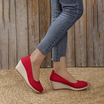 Iris - Elegante Orthopedische Sandalen Dames met Wigzool en Instapmodel