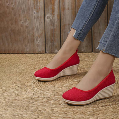 Iris - Elegante Orthopedische Sandalen Dames met Wigzool en Instapmodel