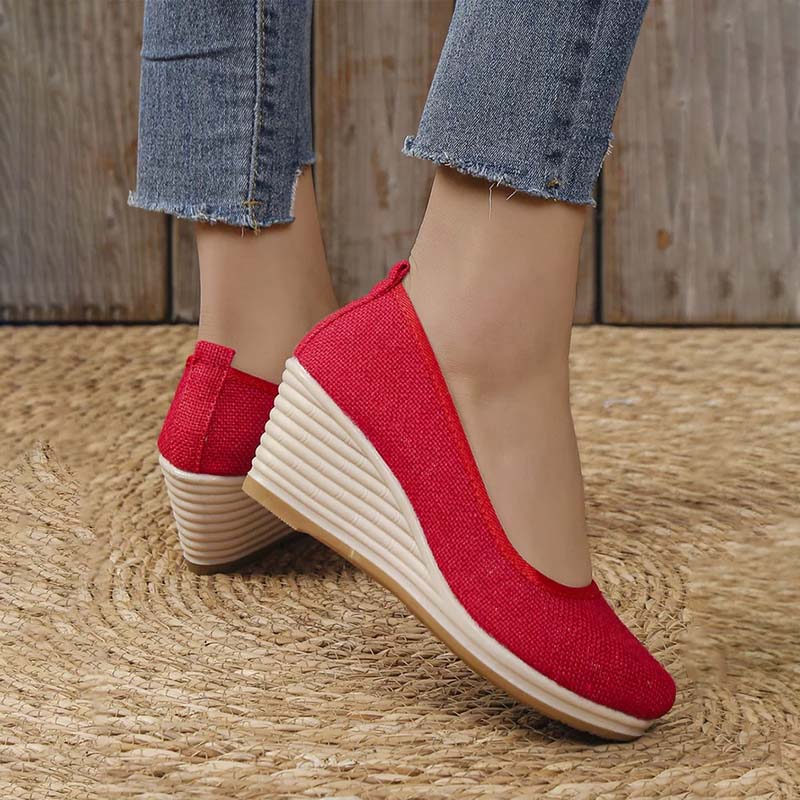 Iris - Elegante Orthopedische Sandalen Dames met Wigzool en Instapmodel