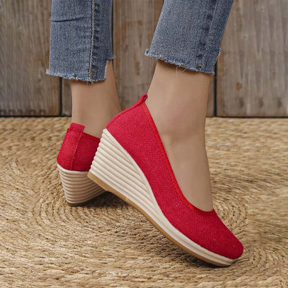 Iris - Elegante Orthopedische Sandalen Dames met Wigzool en Instapmodel