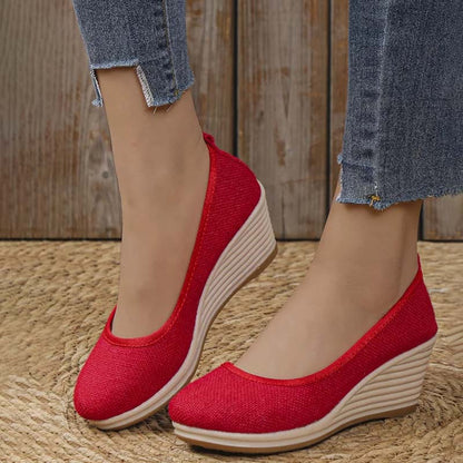 Iris - Elegante Orthopedische Sandalen Dames met Wigzool en Instapmodel