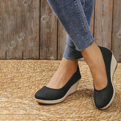 Iris - Elegante Orthopedische Sandalen Dames met Wigzool en Instapmodel