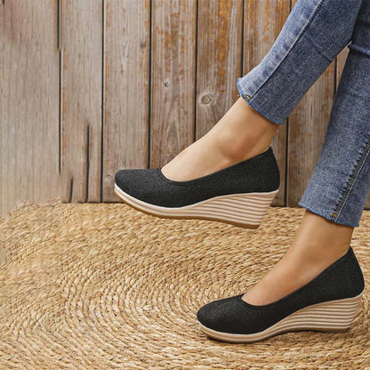 Iris - Elegante Orthopedische Sandalen Dames met Wigzool en Instapmodel