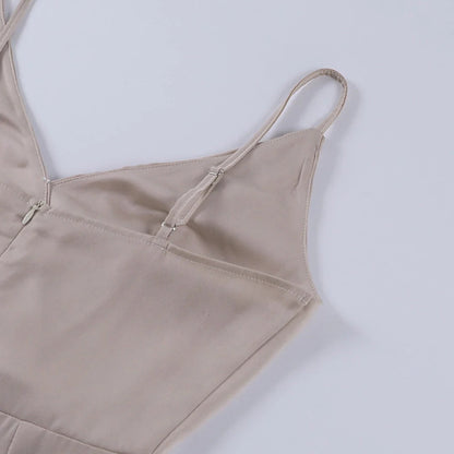 Isa - Sexy Bruiloft Gastenjurk Dames met Cowl-hals en Hoge Split